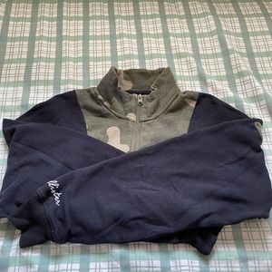 Crop Boyfriend Half-Zip Sweatshirt